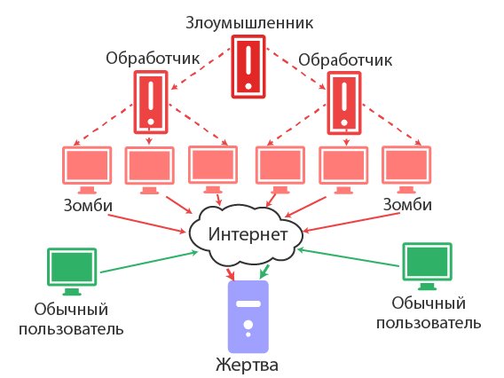 Схема DDoS атаки